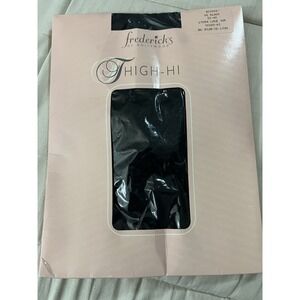 Fredericks of Hollywood Thigh Hi Black Plus Size 3X-4X lace top nylons hose